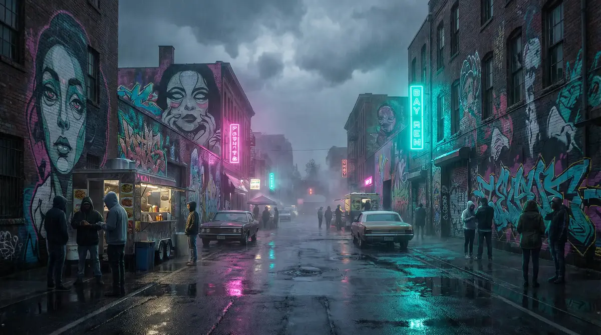 czech streets 哪里看 - 雨夜壁画街
